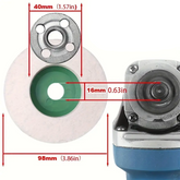 Set od 5 diskova od vunenog filca za poliranje alu-inox